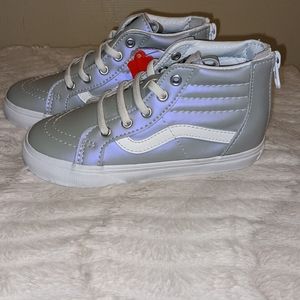 Vans SK8-Hi Zip Sneakers in muted metallic size 10
